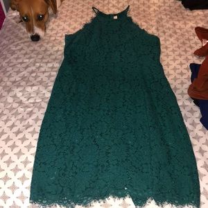 Forrest green/teal size 10 lace dress from Loft
